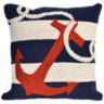 Frontporch Anchor Navy 18&quot; Square Indoor-Outdoor Pillow