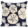 Frontporch Shell Toss Navy 18&quot; Square Indoor-Outdoor Pillow