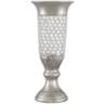 Alino Crystal 16&quot; High Silver Pillar Urn Vase