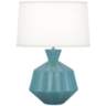 Robert Abbey Orion 27&quot; Matte Steel Blue Ceramic Table Lamp