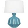 Robert Abbey Orion 27&quot; High Steel Blue Ceramic Table Lamp