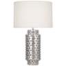 Robert Abbey Dolly White Shade Polished Nickel Table Lamp