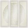 Pini Woven Ivory 47&quot; High Mirrored Wall Art Set of 3