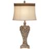 Elle Gold Table Lamp with Florentine Scroll Trim