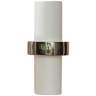 Sensei White-Silver 13 1/2" High Middle-Ring Ceramic Vase