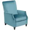 Katy Turquoise Velvet Push Back Recliner Chair