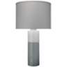 Jamie Young Copenhagen Gray and White Glass Table Lamp