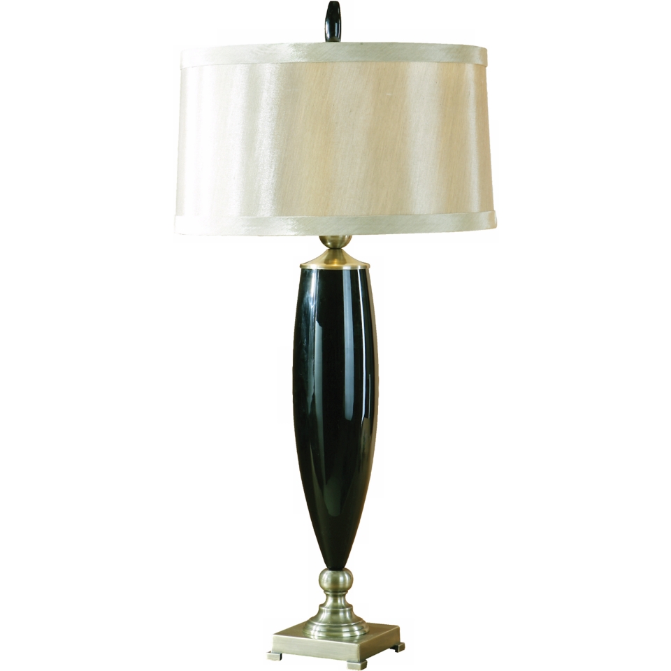 Uttermost Black Glass Table Lamp   #F1473