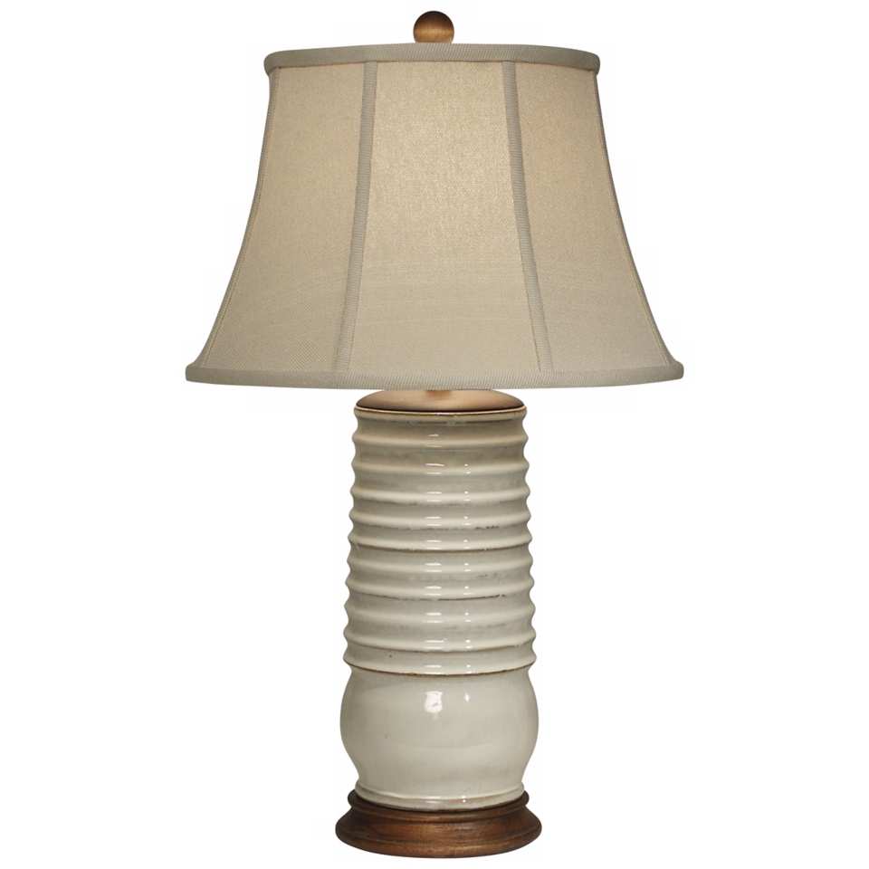 Adam's Rib Ivory Pottery Table Lamp by The Natural Light   #F9407