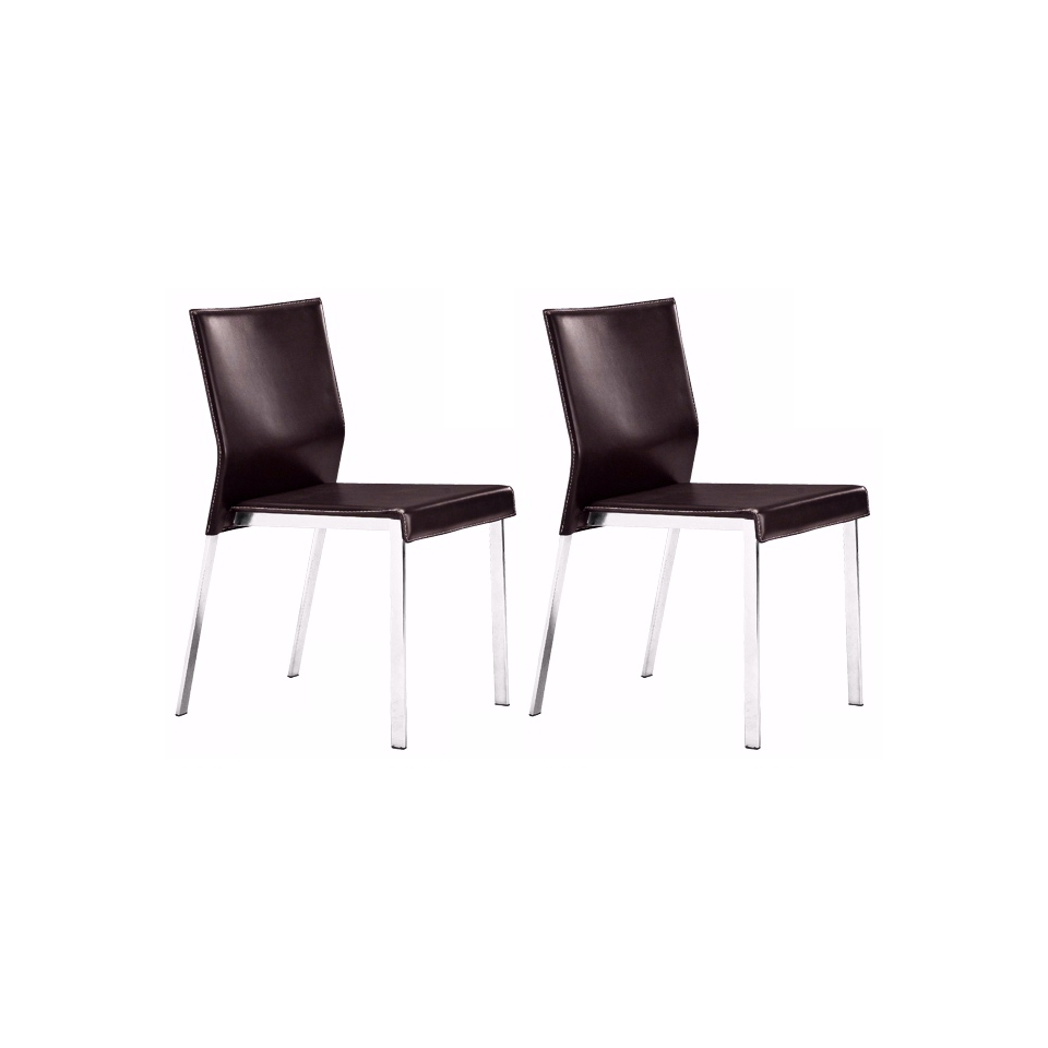 Zuo Set of Two Boxter Espresso Dining Chairs   #G4028