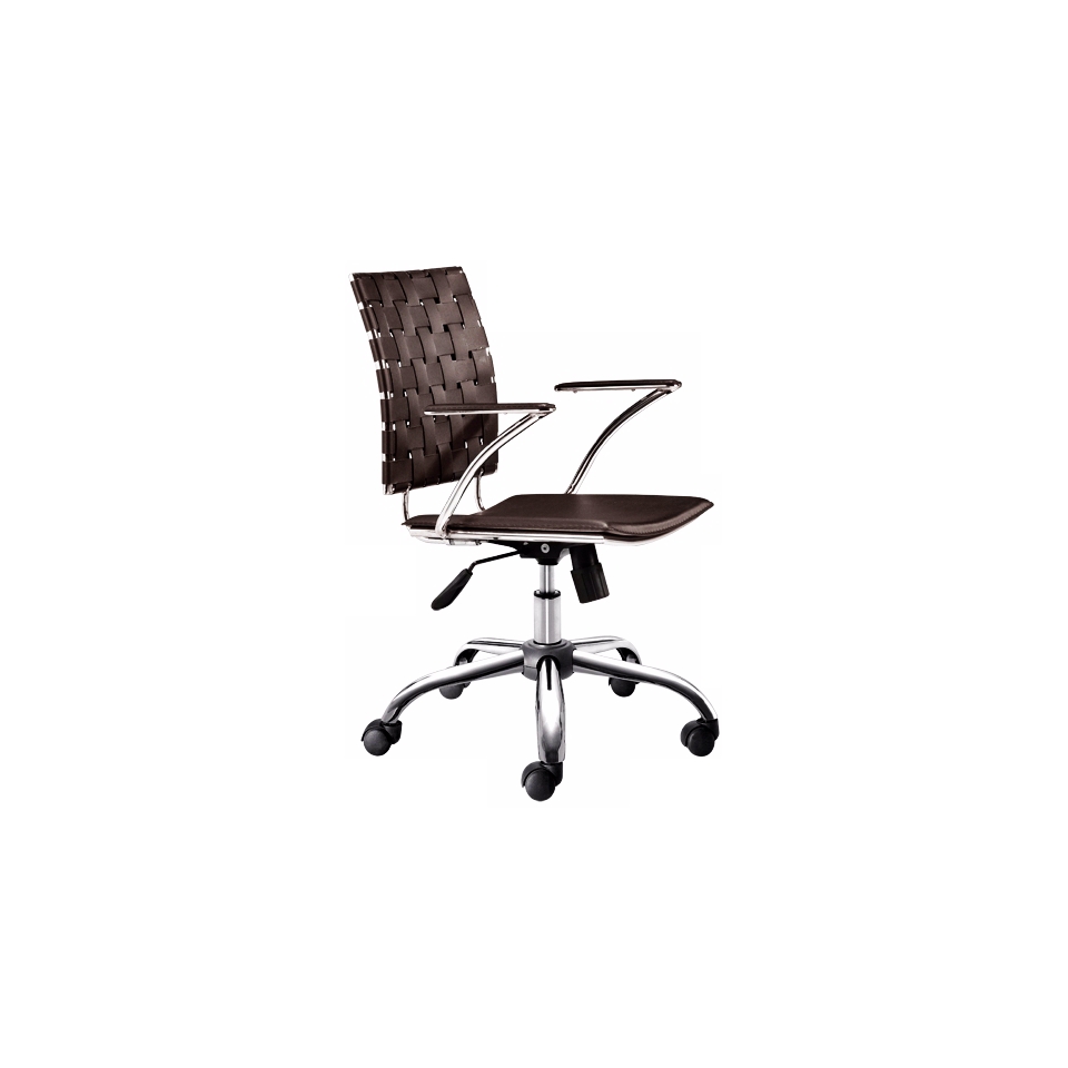 Zuo Criss Cross Espresso Leatherette Office Chair   #G4060
