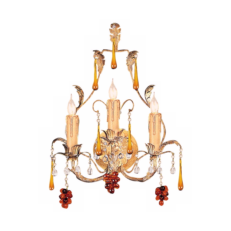 Ritz Collection 17" High Three Light Wall Sconce   #G6367