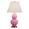 Robert Abbey 22 3/4&quot; Pink Ceramic and Silver Table Lamp