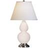 Robert Abbey 22 3/4&quot; White Ceramic and Silver Table Lamp