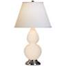 Robert Abbey 22 3/4&quot; Bone Ceramic and Silver Table Lamp
