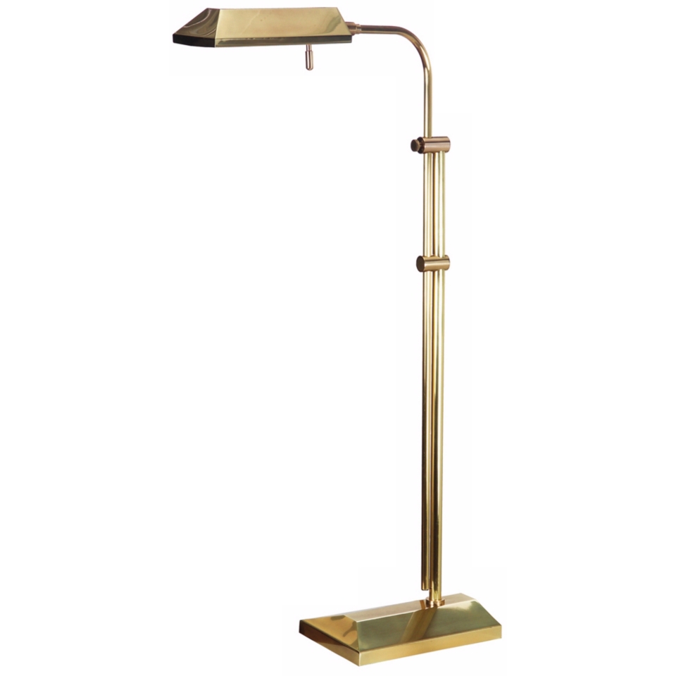 Topper Antique Brass Adjustable Pharmacy Floor Lamp   #H0271