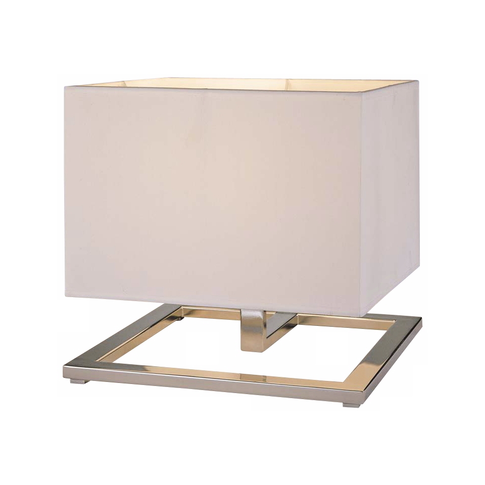 George Kovacs Square Shade Chrome Table Lamp   #H2815