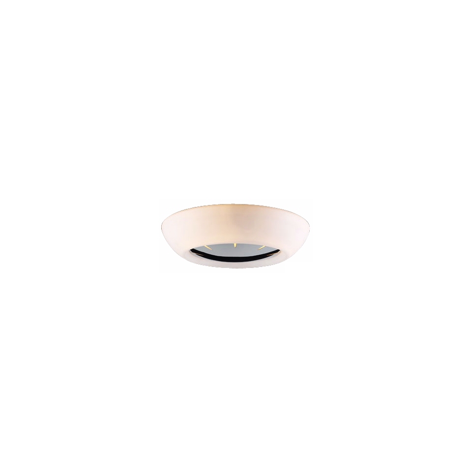 Opal Glass and Chrome 18" Wide Ceiling Light Fixture   #H3981