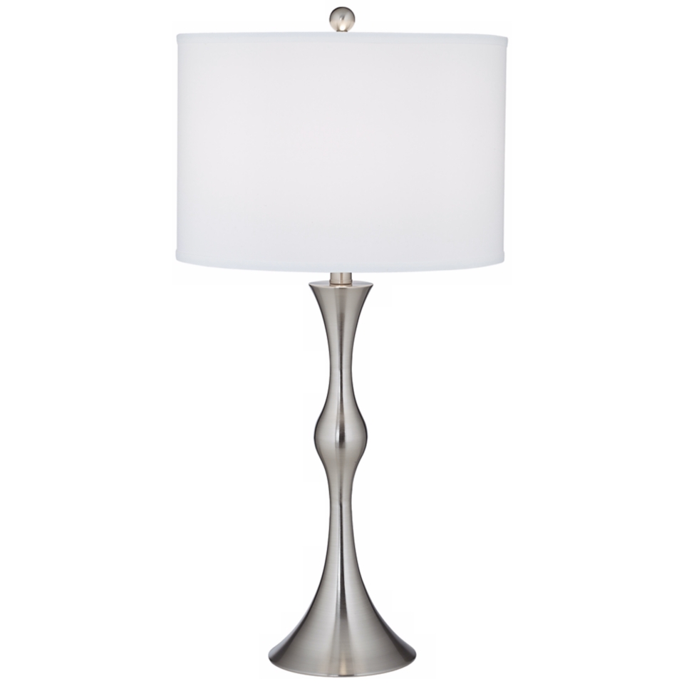 Prima Brushed Steel Contoured Table Lamp   #J2264