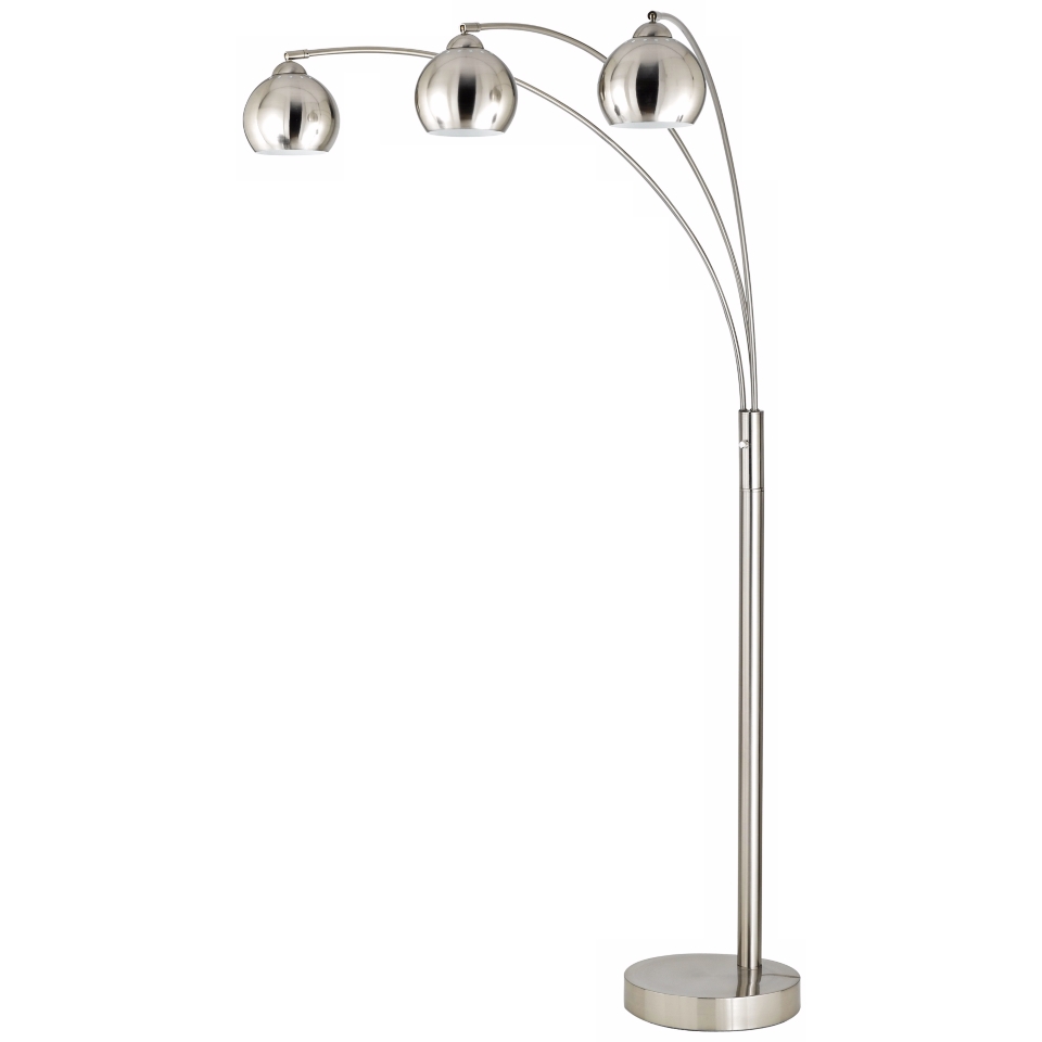 Arc Lamp Chrome with Metal Shades Floor Lamp   #K1127