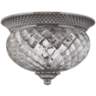 Plantation Collection Antique Nickel 12&quot; Wide Ceiling Light