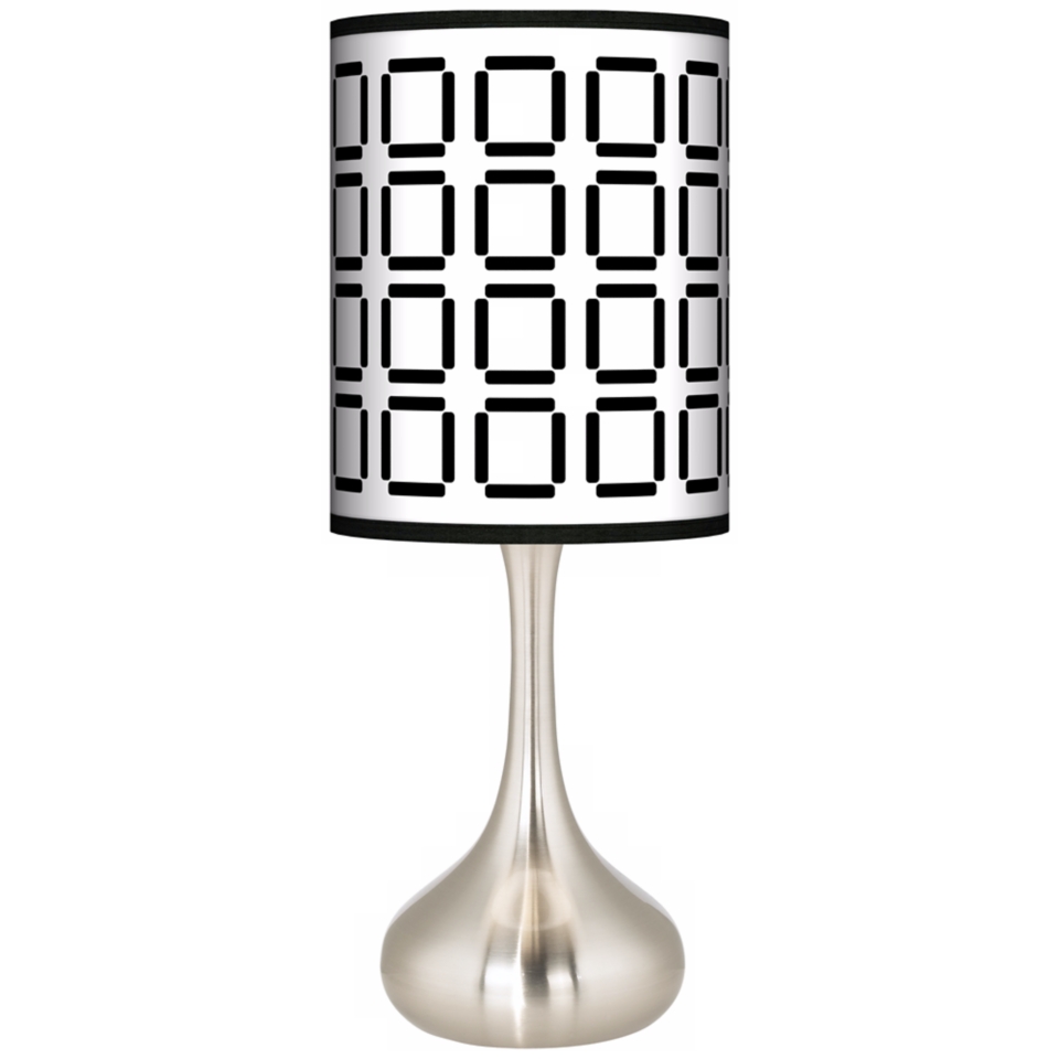 Open Grid Giclee Kiss Table Lamp   #K3334 P2511
