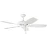 52&quot; Canfield Kichler White Pull Chain Ceiling Fan