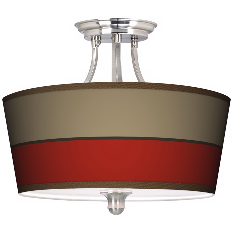 Empire Red Tapered Drum Giclee Ceiling Light   #M1074 P2800