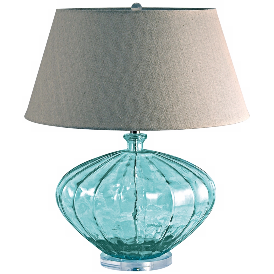 Recycled Glass Melon Table Lamp   #N2178