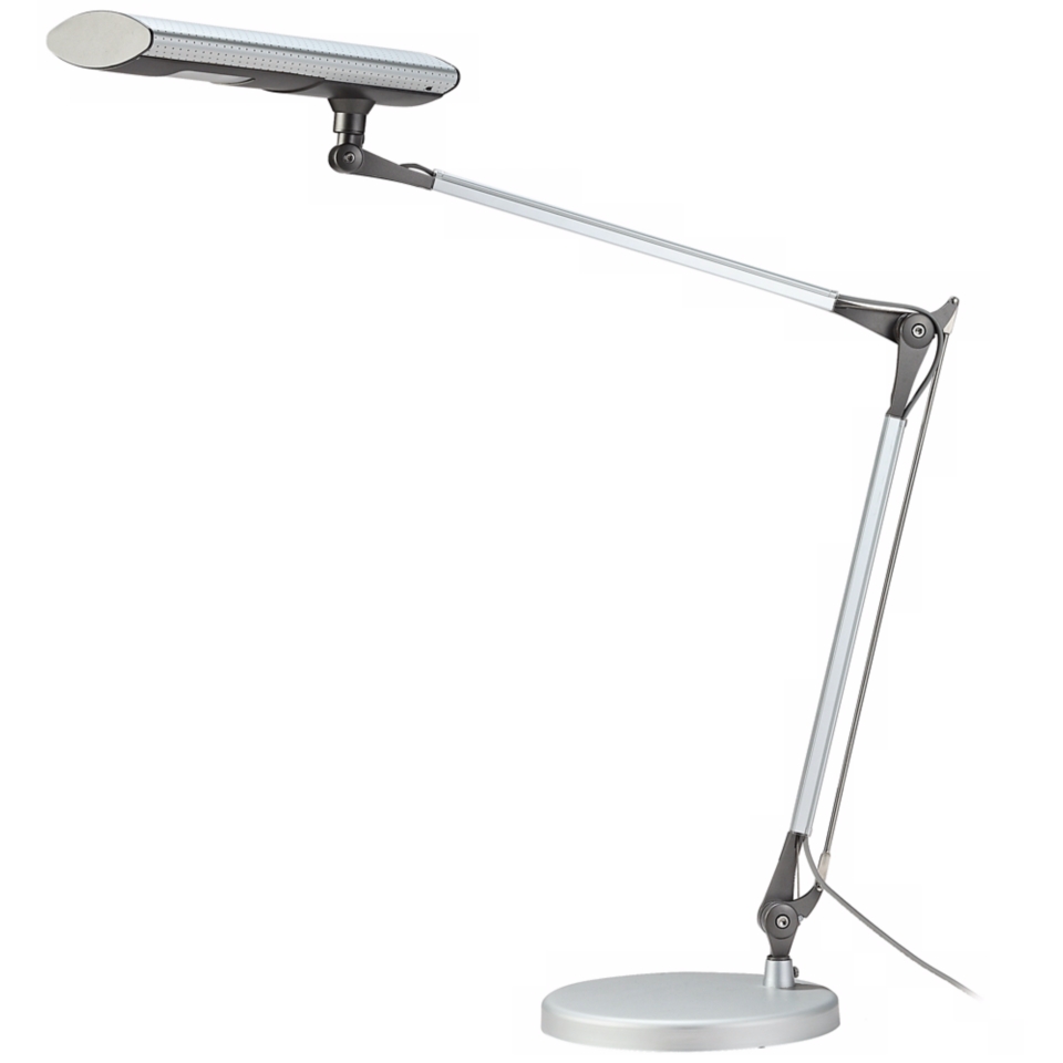 Luxy Aurora LED Energy Efficient Silver Desk Lamp   #N4963