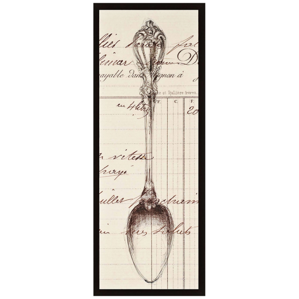 Spoon Document 40" High 16" Wide Wall Art Plaque   #P1312
