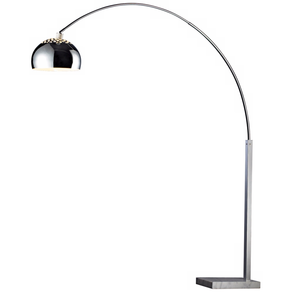Pacey Silver Plated Arc Floor Lamp   #P4327