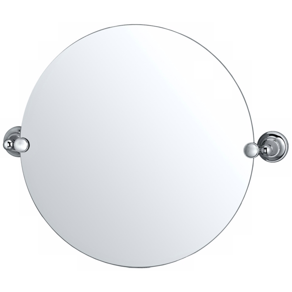 Gatco Polished Chrome Tiara 24" Wide Round Mirror   #P5336