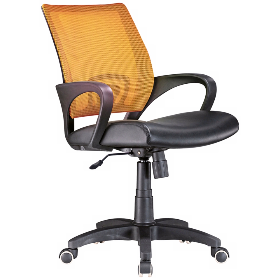 Officer Tangerine Orange and Black Adjustable Office Chair   #P5446
