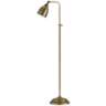 Antique Brass Metal Adjustable Pole Pharmacy Floor Lamp