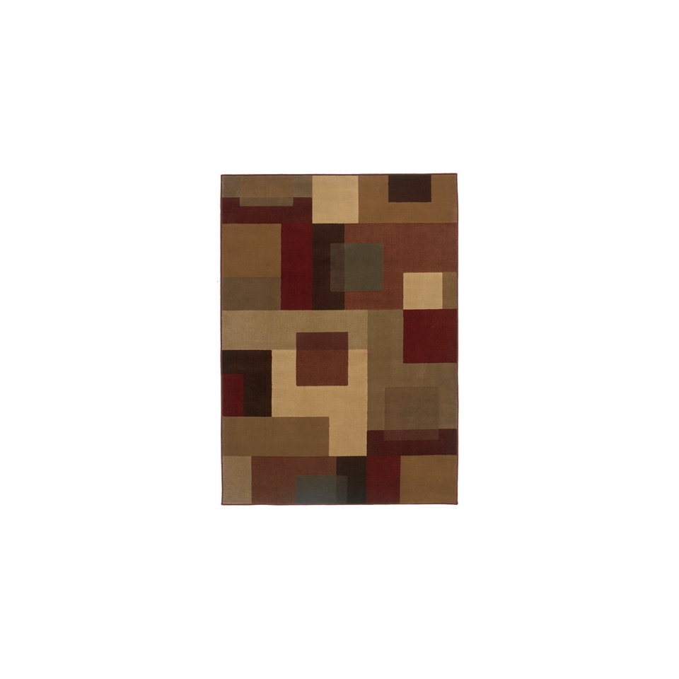 Riverwoods Collection Autumn Squares Area Rug   #R0337