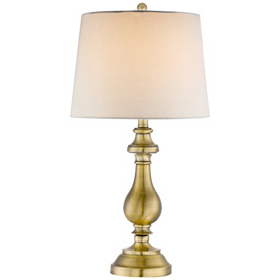 Brass Candlestick Table Lamp   #R7484