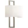 Possini Euro Modena 15 1/2&quot; High Brushed Nickel Rectangle Wall Sconce