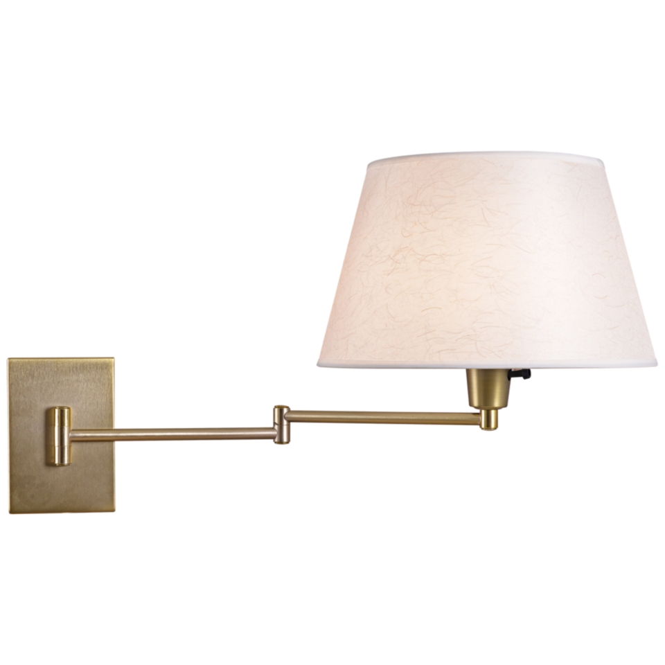 Kenroy Element Vintage Brass Swing Arm Plug In Wall Light   #R8703
