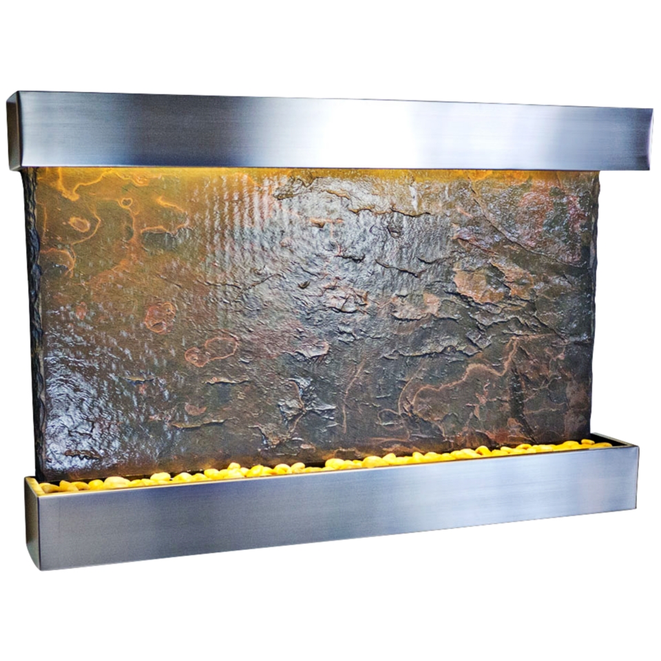Horizon Falls Large Stainless Steel Indoor Wall Fountain   #T1803