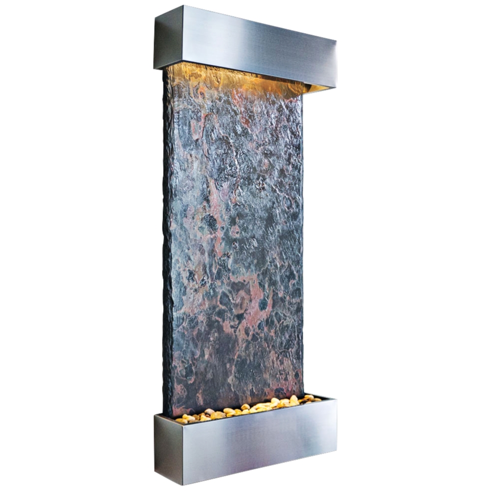 Nojoqui Falls Large Stainless Indoor Wall Fountain   #T1868