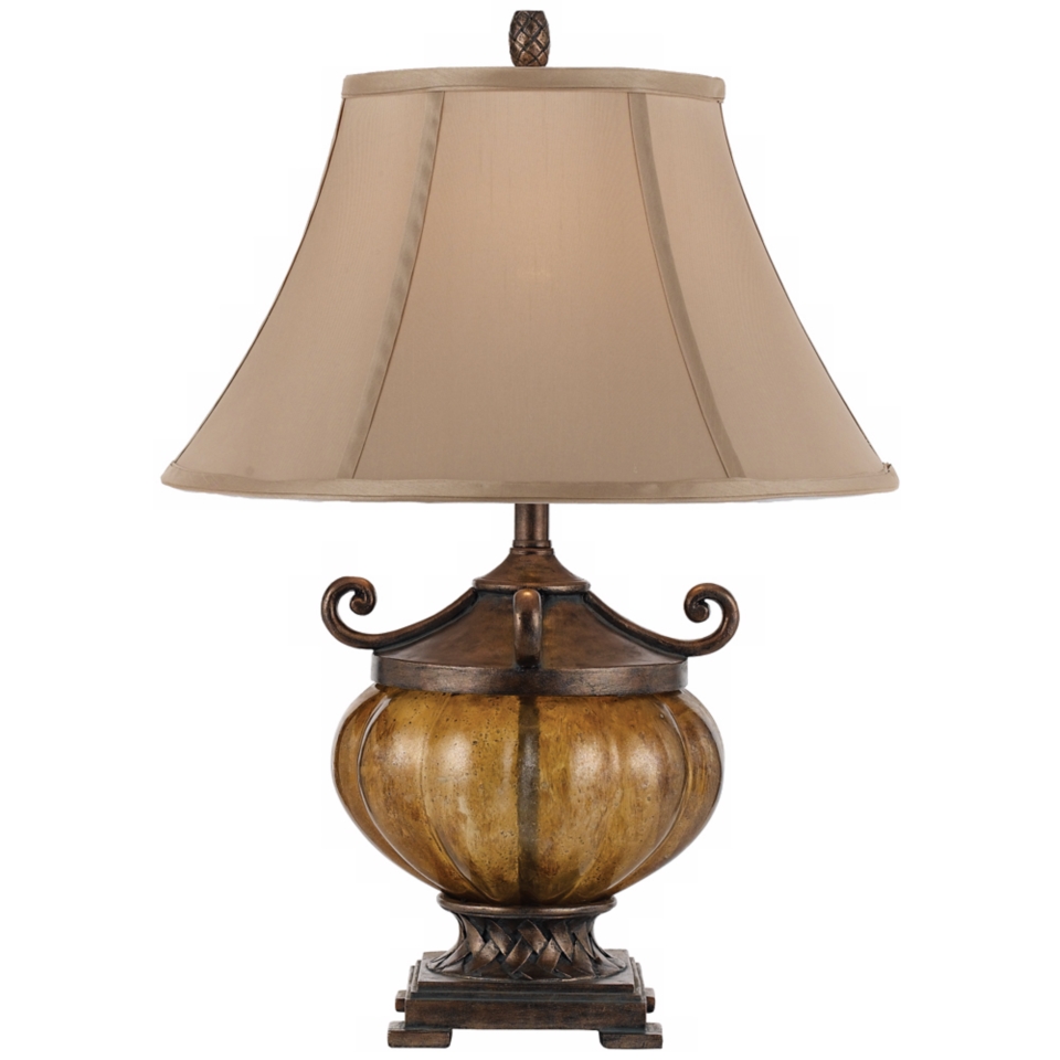 Horizon Marisposa Copper Glass Accent Table Lamp   #T3308  