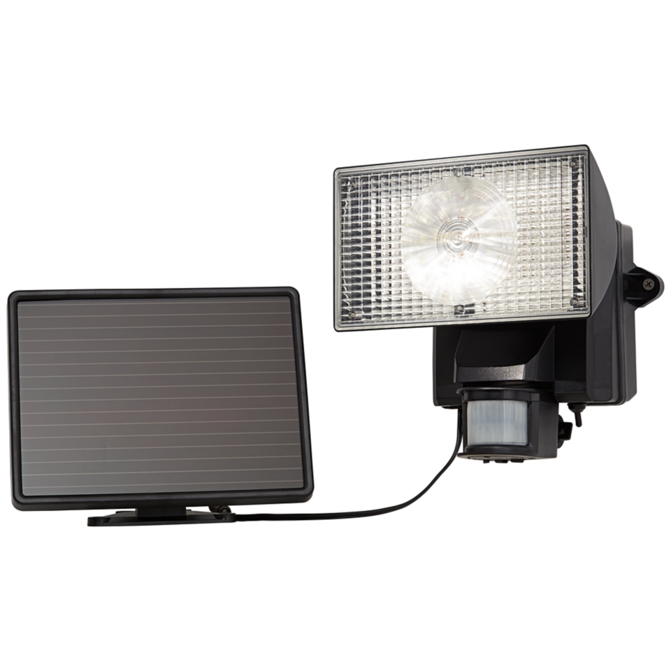 Black Solar Power Motion Sensor 80 LED Flood Light   #T4486