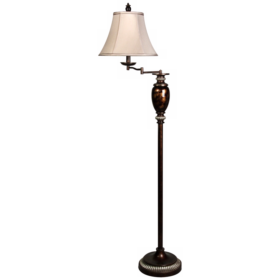 Maximus Bronze Swing Arm Floor Lamp   #T7898