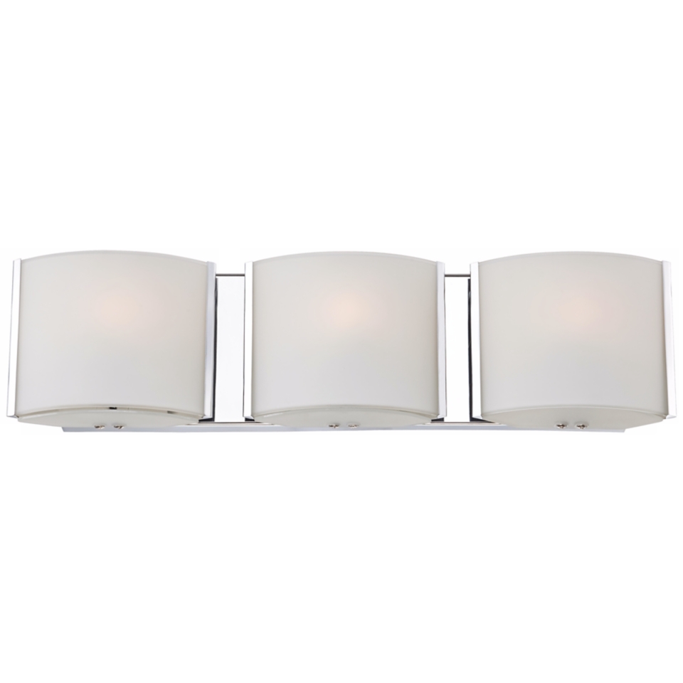 Possini Euro 19 3/4" Wide Frosted Glass Band Bathroom Light   #T8422