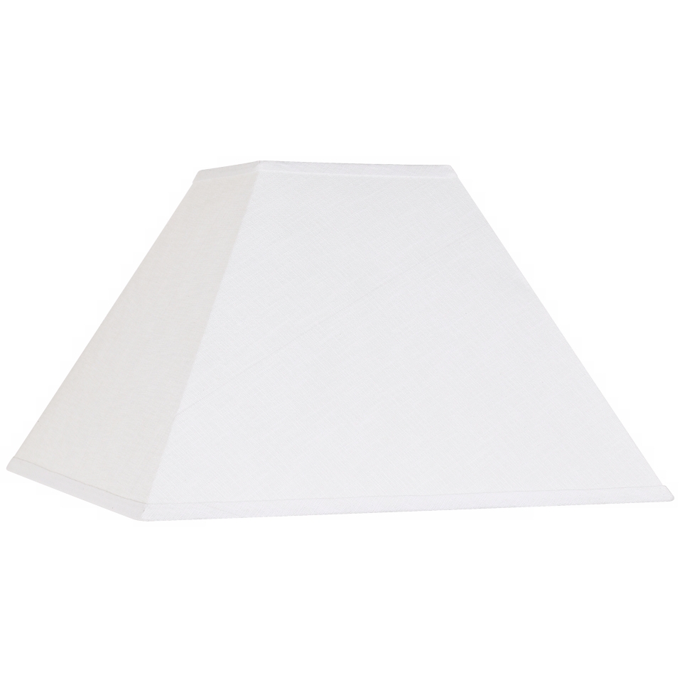White Linen Square Lamp Shade 6x16x10 (Spider)   #U0954