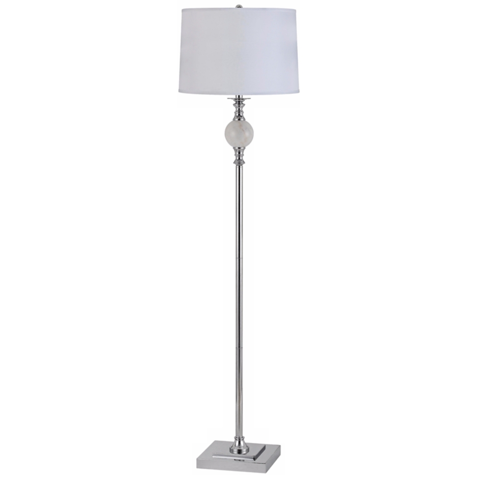 Solara Marble and Chrome Floor Lamp   #U9114
