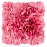 Surya 18&quot; Square Dusty Coral Pink Ruffled Accent Pillow