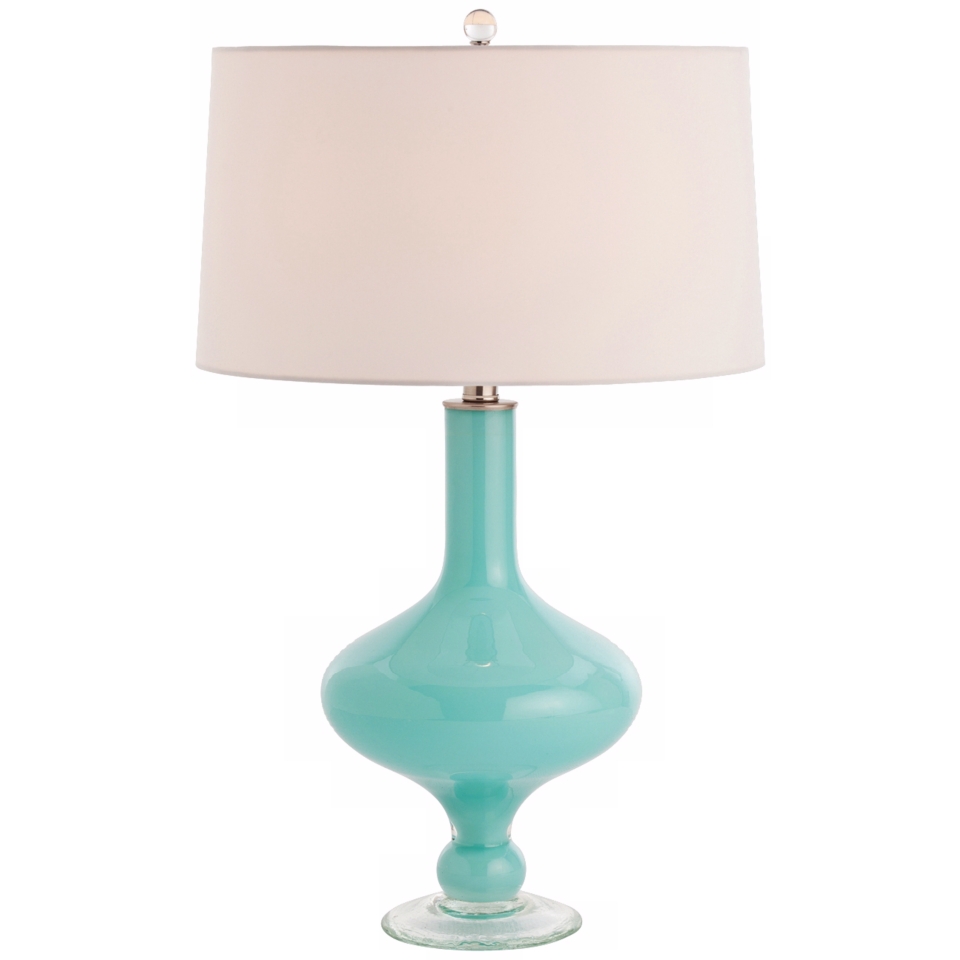 Arteriors Home Rory Soft Cyan Glass Table Lamp   #V5091