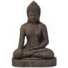 Sitting Buddha 29 1/2" High Dark Sandstone Outdoor Statue